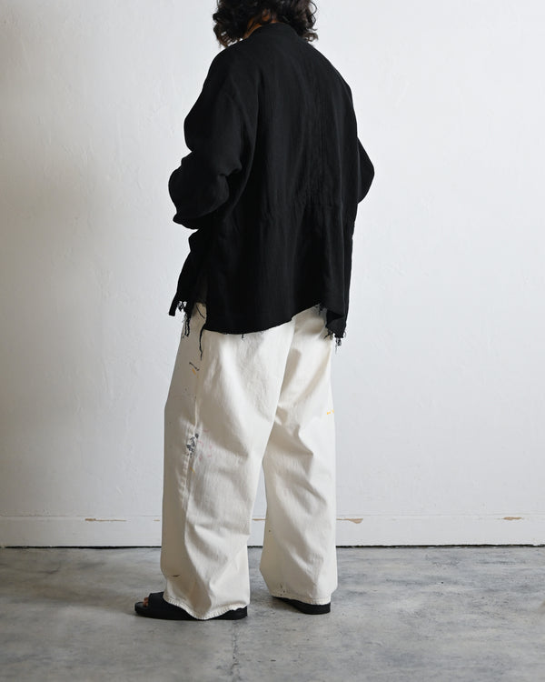 PANAMA COLLAR LESS SHIRT JACKET