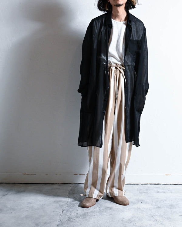 EASY PANTS, wide stripe broad woven by Italy-CONTROLLA+-COELACANTH
