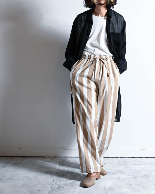 EASY PANTS, wide stripe broad woven by Italy-CONTROLLA+-COELACANTH