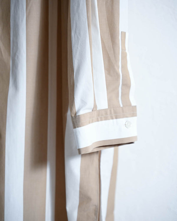 LONG SHIRT, wide stripe broad woven by Italy-CONTROLLA+-COELACANTH