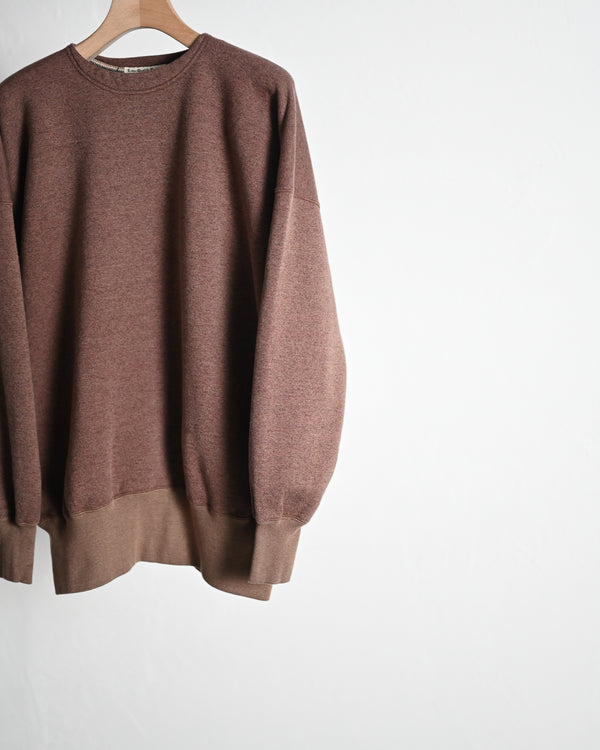 EXTRA COTTON FLEECE / CREW NECK LONG SLEEVE, faded heather color
