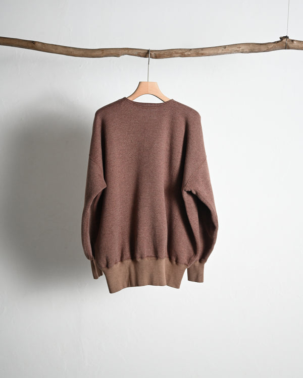 EXTRA COTTON FLEECE / CREW NECK LONG SLEEVE, faded heather color