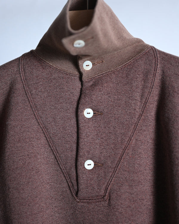 EXTRA COTTON FLEECE / STAND COLLAR LONG SLEEVE, faded heather color