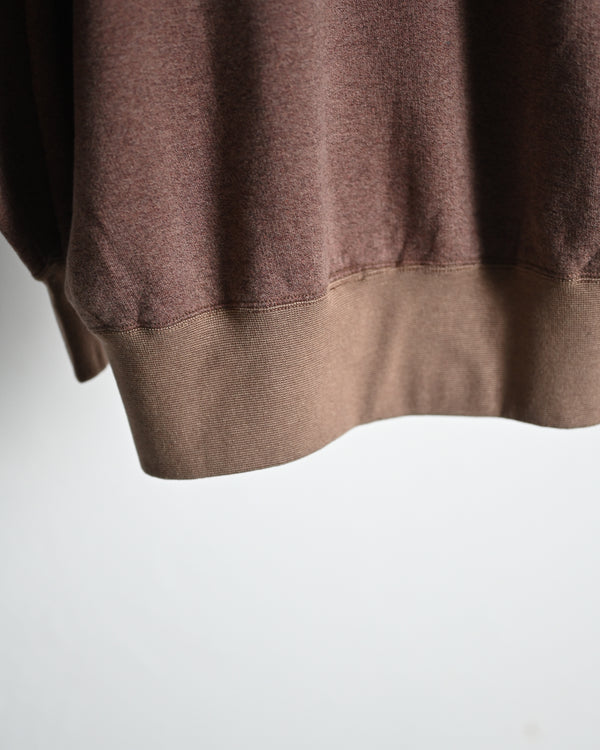 EXTRA COTTON FLEECE / STAND COLLAR LONG SLEEVE, faded heather color