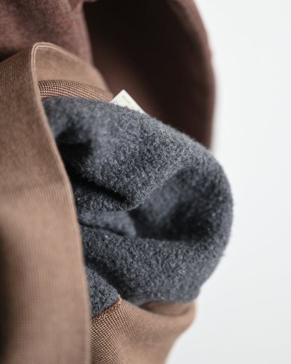 EXTRA COTTON FLEECE / STAND COLLAR LONG SLEEVE, faded heather color