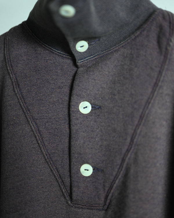EXTRA COTTON FLEECE / STAND COLLAR LONG SLEEVE, faded heather color