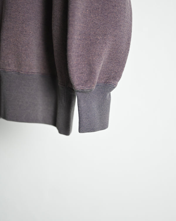 EXTRA COTTON FLEECE / STAND COLLAR LONG SLEEVE, faded heather color