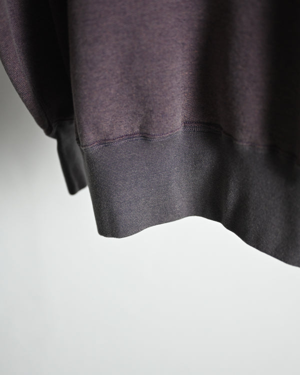 EXTRA COTTON FLEECE / STAND COLLAR LONG SLEEVE, faded heather color
