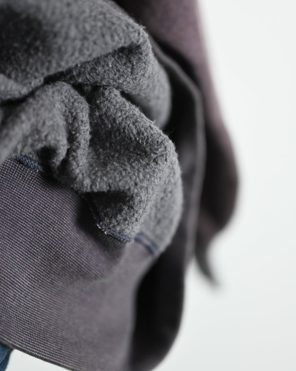 EXTRA COTTON FLEECE / STAND COLLAR LONG SLEEVE, faded heather color