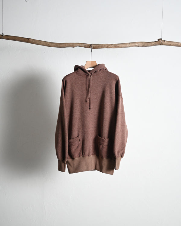 EXTRA COTTON FLEECE / HOODED LONG SLEEVE, faded heather color