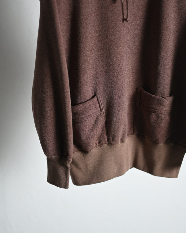 EXTRA COTTON FLEECE / HOODED LONG SLEEVE, faded heather color