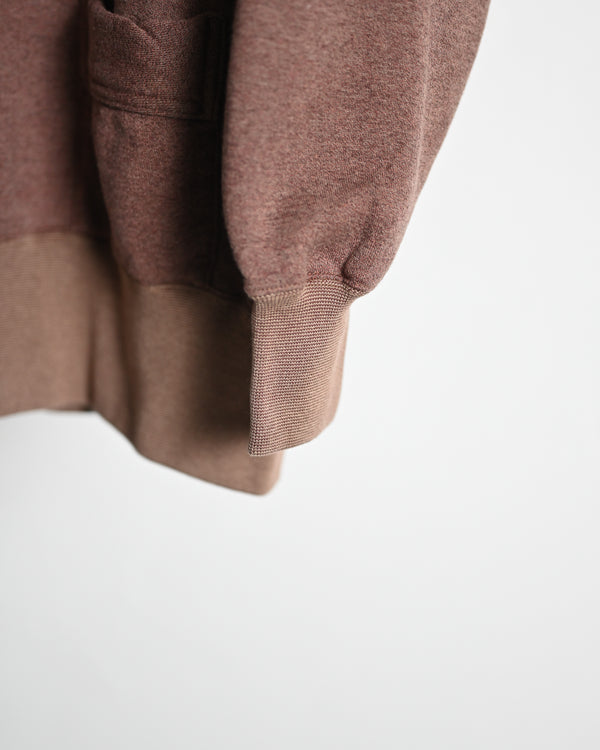 EXTRA COTTON FLEECE / HOODED LONG SLEEVE, faded heather color