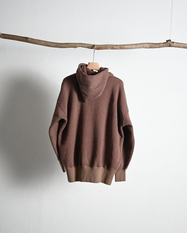 EXTRA COTTON FLEECE / HOODED LONG SLEEVE, faded heather color