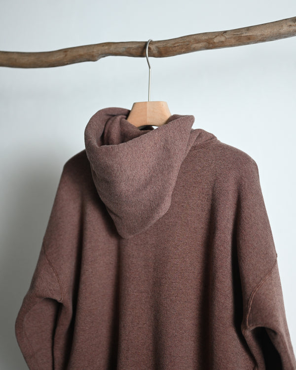 EXTRA COTTON FLEECE / HOODED LONG SLEEVE, faded heather color