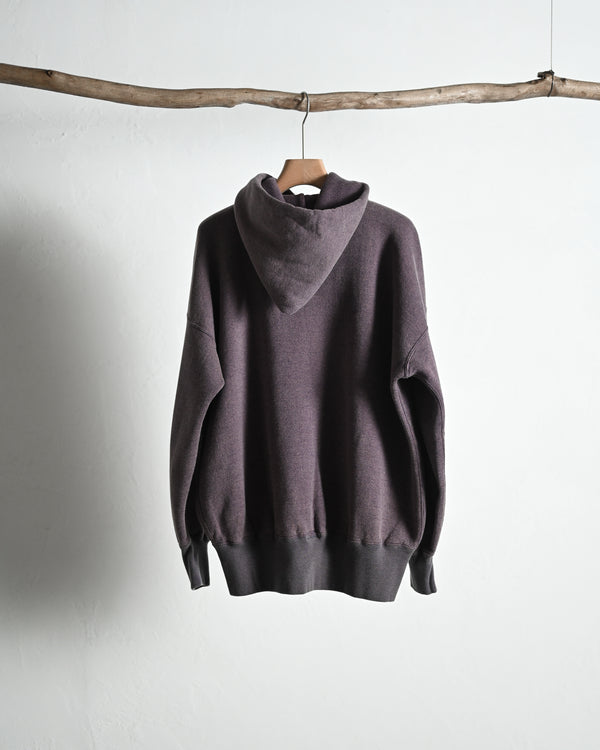 EXTRA COTTON FLEECE / HOODED LONG SLEEVE, faded heather color