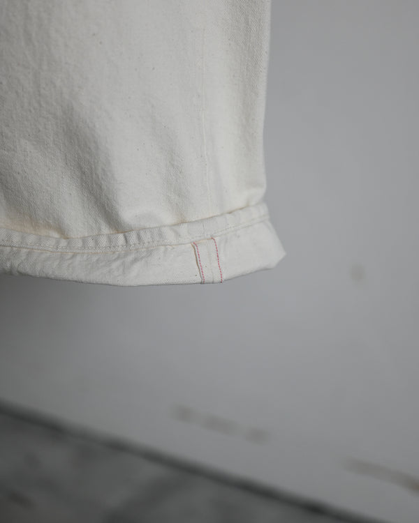 5POCKT BAGGY PANTS, raw denim fade white
