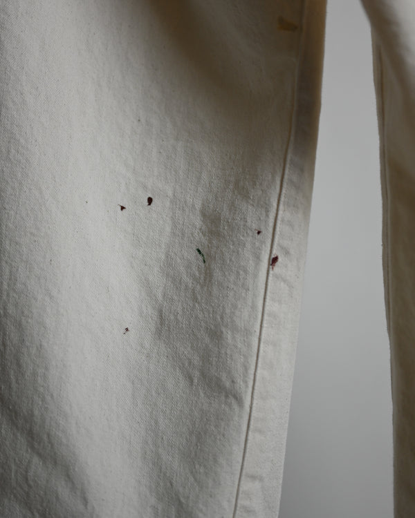 5POCKT BAGGY PANTS, raw denim fade white
