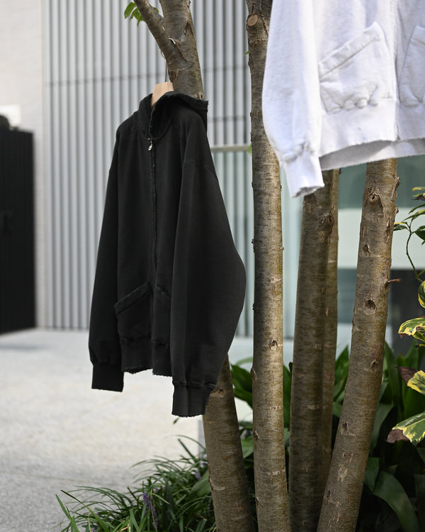 ZIP UP HOODIE, black