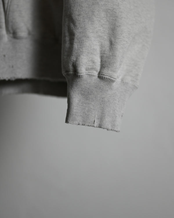 ZIP UP HOODIE, heather white