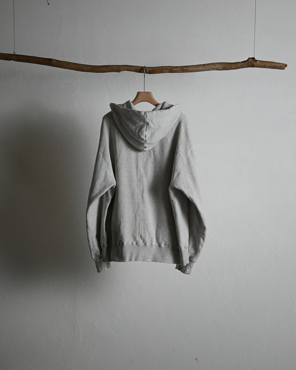 ZIP UP HOODIE, heather white