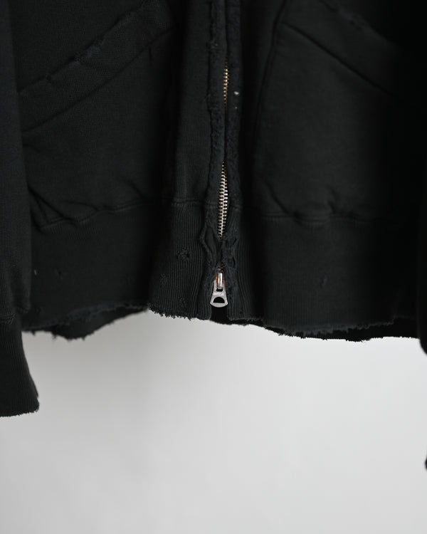 ZIP UP HOODIE, black