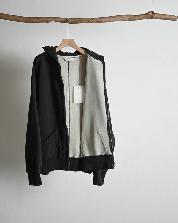 ZIP UP HOODIE, black