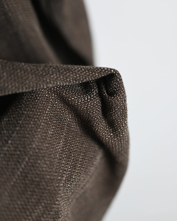 MELANGE WOOL OVER WORK SHIRT, brown