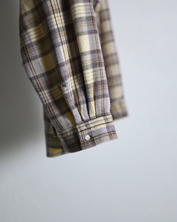 NEL CHECK OVER WORK SHIRT, ivory