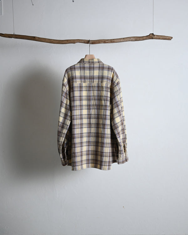 NEL CHECK OVER WORK SHIRT, ivory