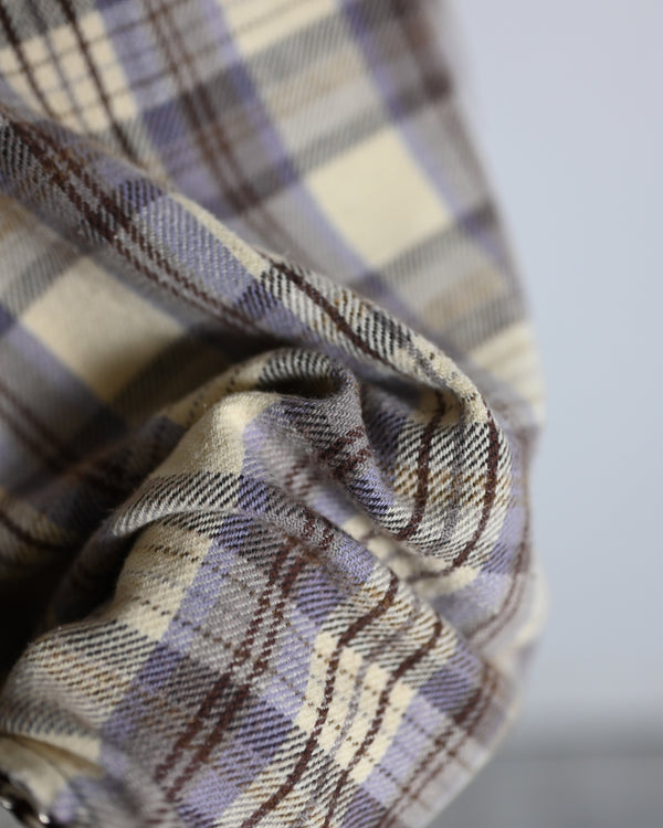 NEL CHECK OVER WORK SHIRT, ivory