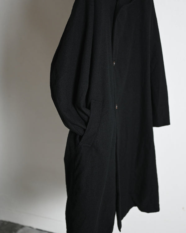 HOODED COAT, wool nylon