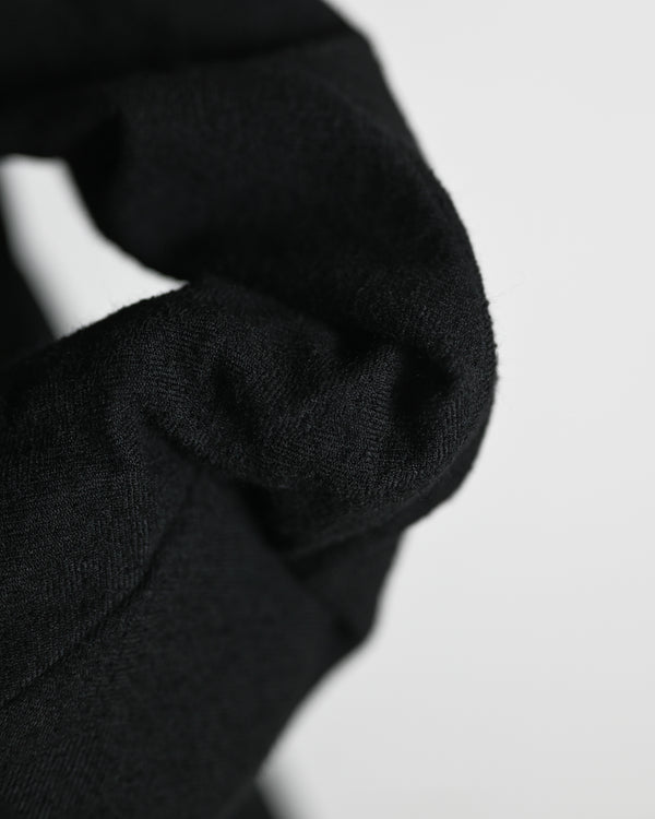 HOODED COAT, wool nylon