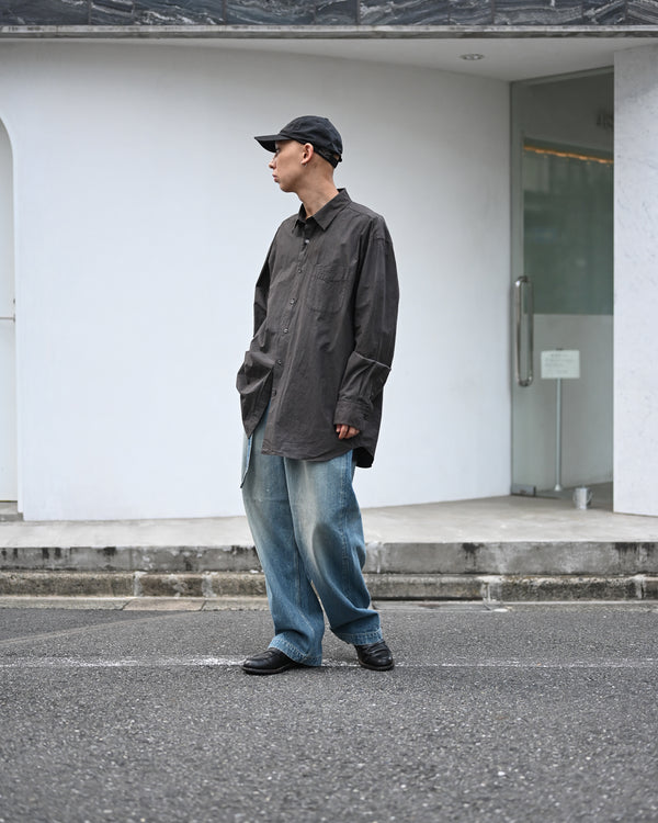 REGULAR COLLAR SHIRT, natural garment dye