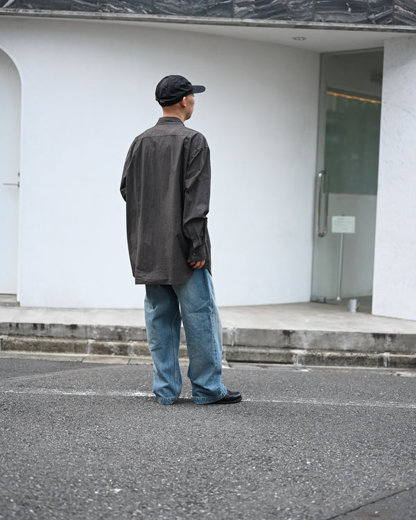 REGULAR COLLAR SHIRT, natural garment dye