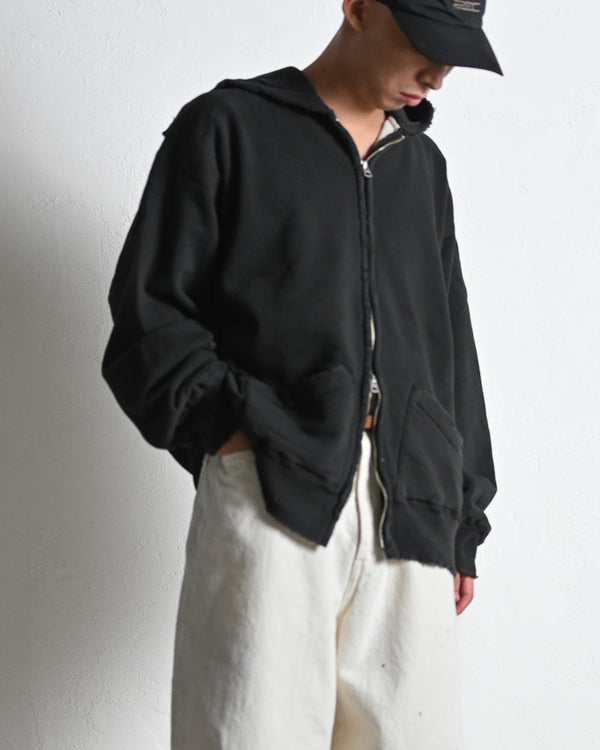 ZIP UP HOODIE, black