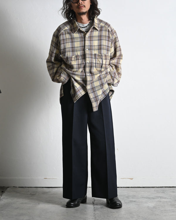 NEL CHECK OVER WORK SHIRT, ivory
