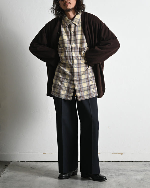 NEL CHECK OVER WORK SHIRT, ivory