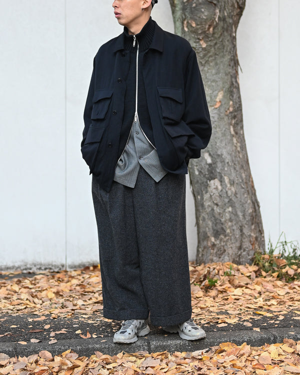 WASHED W/R CASH TWILL MIL-JKT