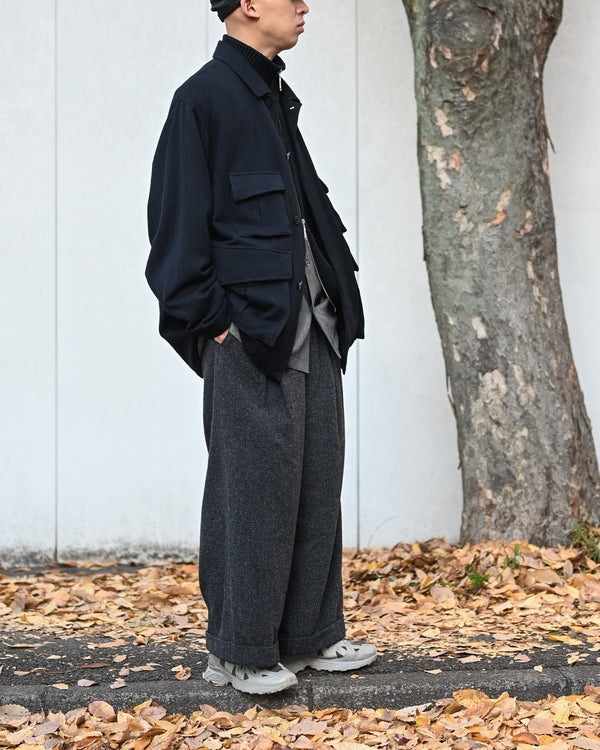 WASHED W/R CASH TWILL MIL-JKT