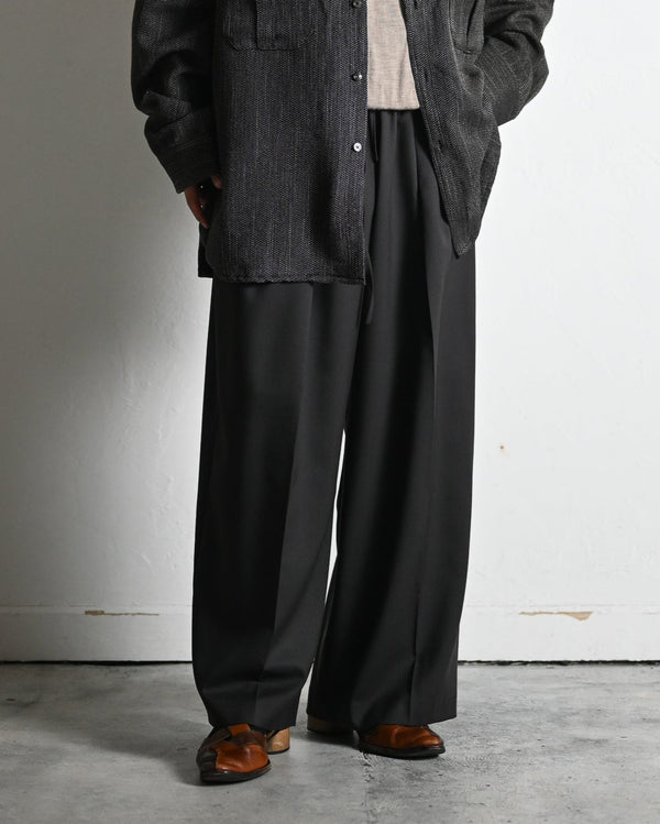 WOOL TWILL EXTRA WIDE TROUSERS