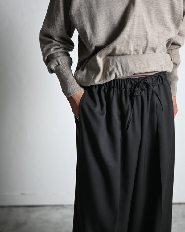 WOOL TWILL EXTRA WIDE TROUSERS