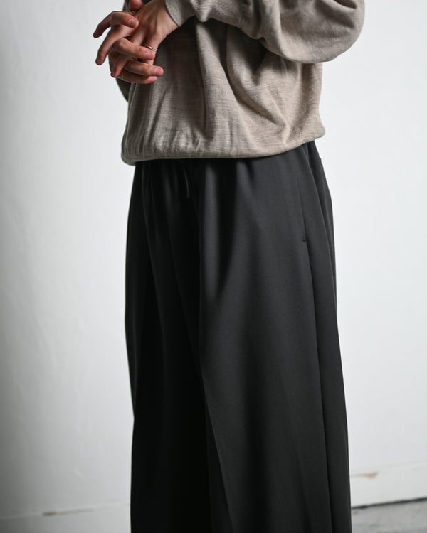WOOL TWILL EXTRA WIDE TROUSERS