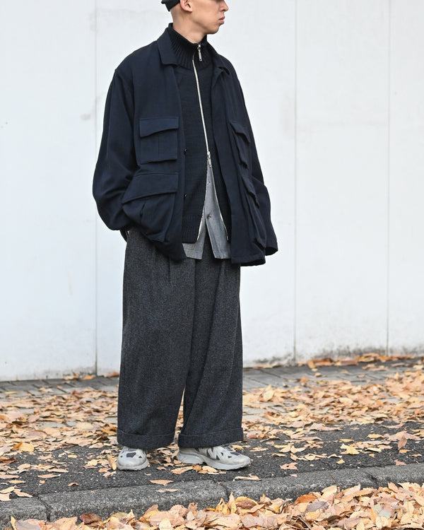 WASHED W/R CASH TWILL MIL-JKT