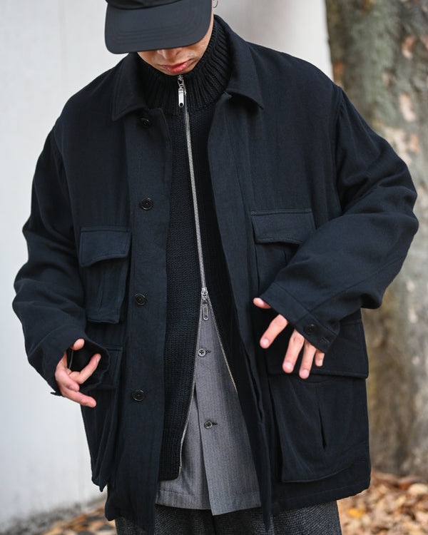 WASHED W/R CASH TWILL MIL-JKT