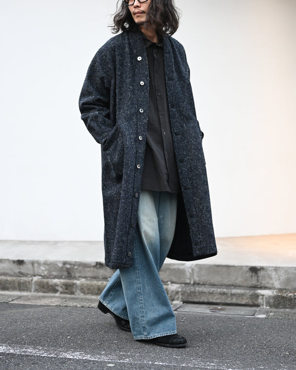 5POCKT BAGGY PANTS, raw denim fade indigo