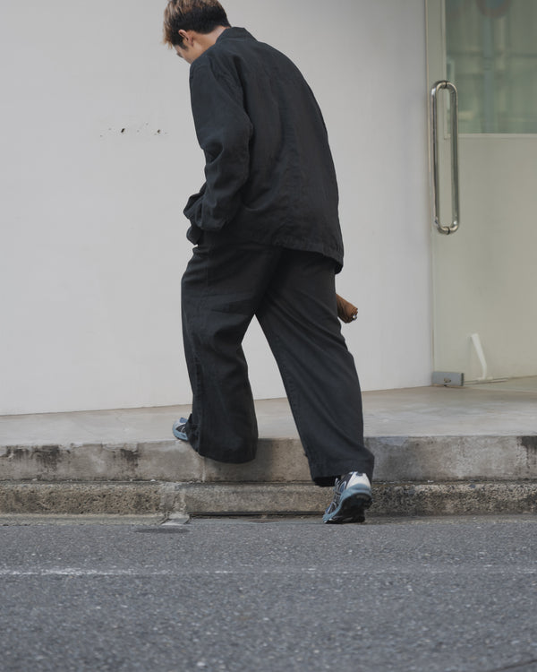 Double Layers Cliff Pants, BLACK