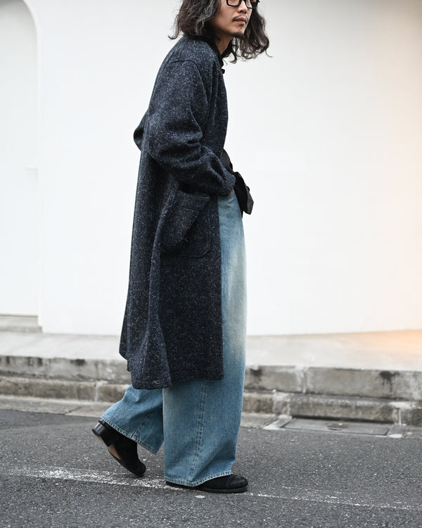 5POCKT BAGGY PANTS, raw denim fade indigo