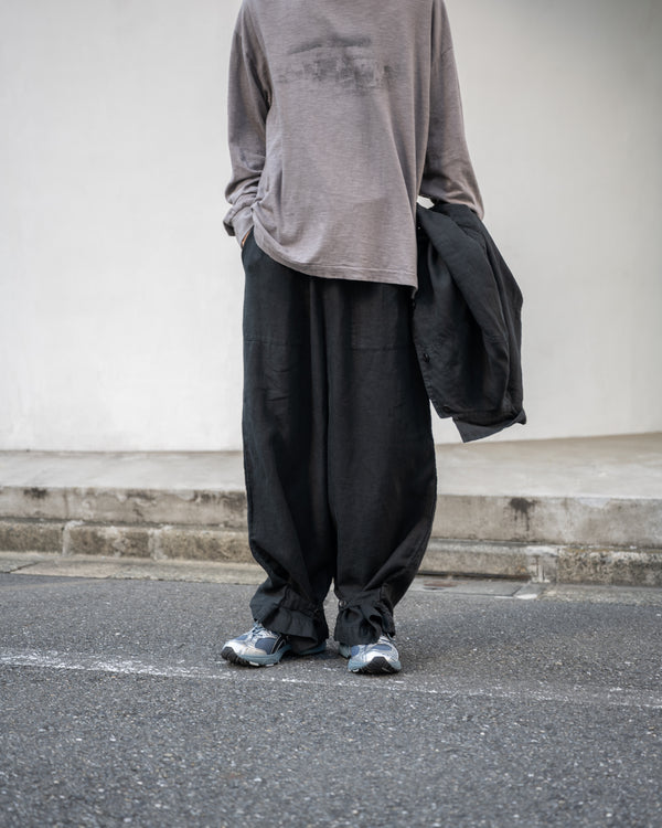 Double Layers Cliff Pants, BLACK