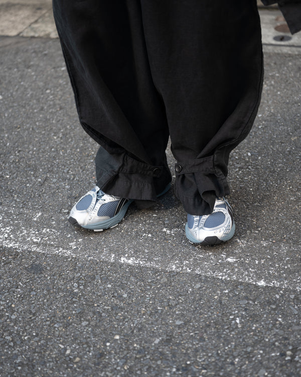 Double Layers Cliff Pants, BLACK