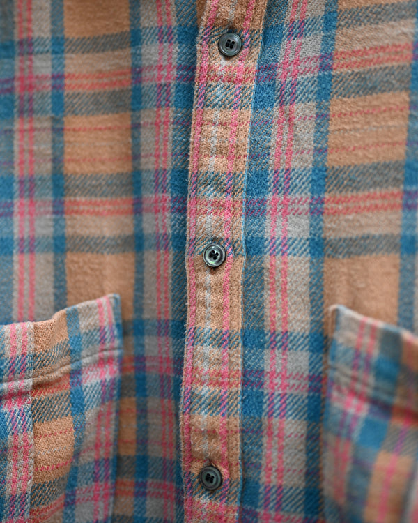 NEL CHECK OVER WORK SHIRT, camel